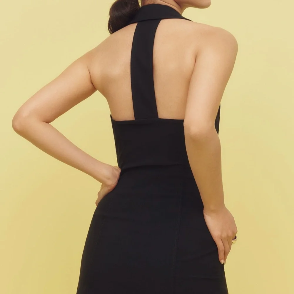 Maeve Anthropologie Black Button-Down Drop-Waist Mini Dress - Picture 2 of 3